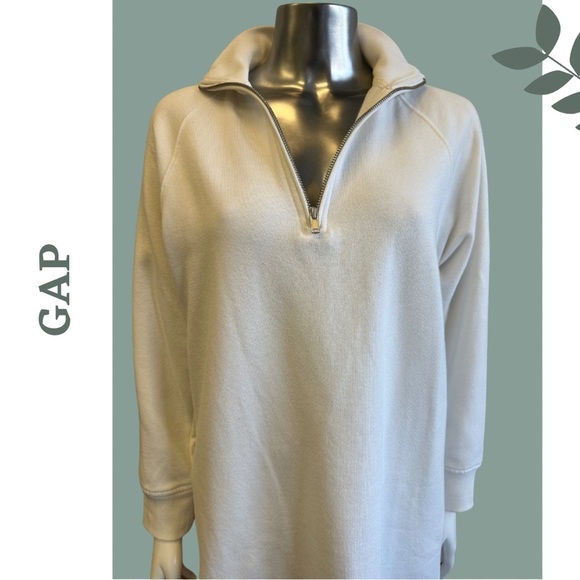 🛍️ 3/$40 GAP White Pullover Romper Dress Knit Athleisure Size Extra Small - Picture 4 of 7